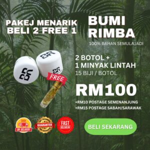 MAKJUN RIMBA BUMI 2 BOTOL + FREE 1 MINYAK LINTAH